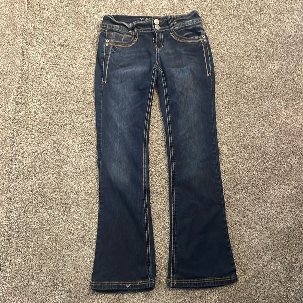 Dark blue jeans